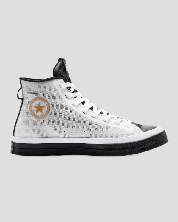 Converse Chuck 70 Then & Now Sort Hvide Sko Danmark - Converse Høje Sneakers Herre - 09472HQER